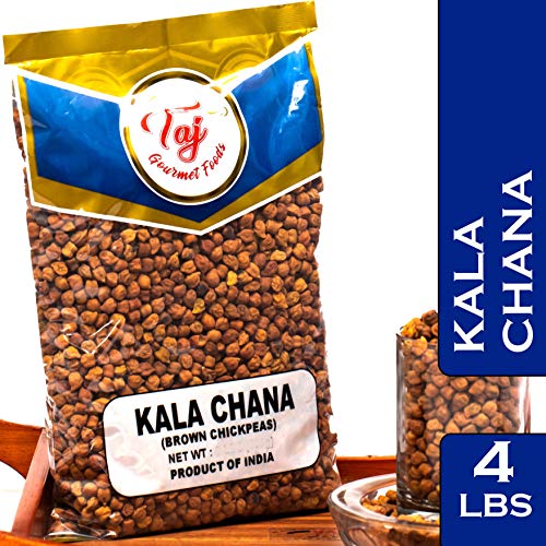Taj Premium Indian Kala Chana, Desi Chickpeas 4-Pounds