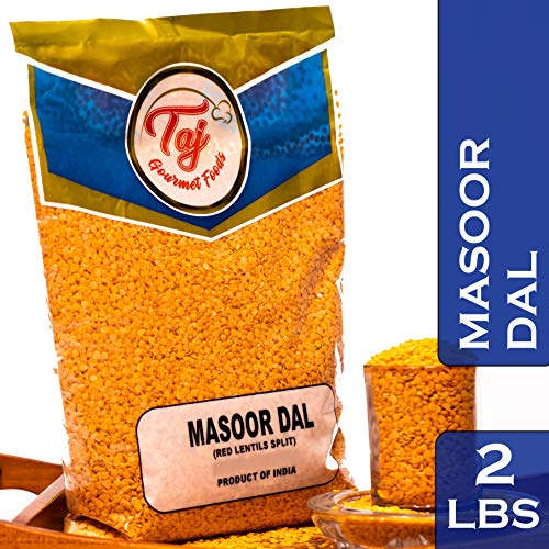 Taj Premium Indian Masoor Dal, Red Lentils 2-Pounds