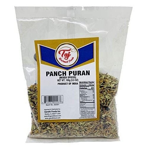 Taj Premium Indian Panch Puran 5 Spice Blend, 3.5-Ounce