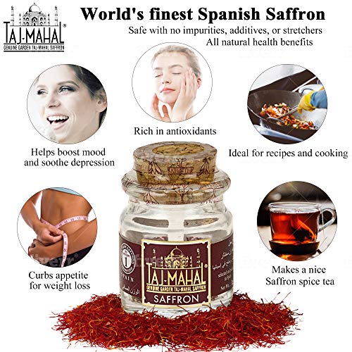 Taj-Mahal Spanish Saffron Pure Threads Spice - Crocus Sativus Co