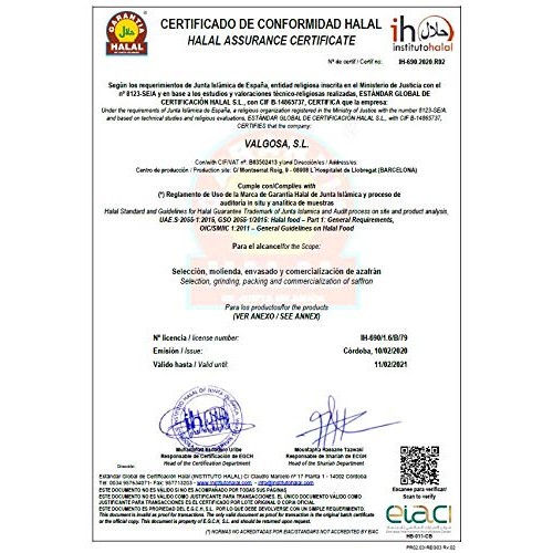 Taj-Mahal Spanish Saffron Pure Threads Spice - Crocus Sativus Co