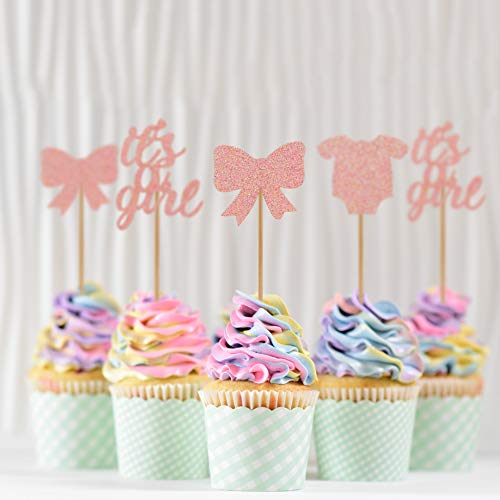 Tajiaa 48 Pcs Cupcake Toppers Baby Jumpsuits Cupcake Picks For B