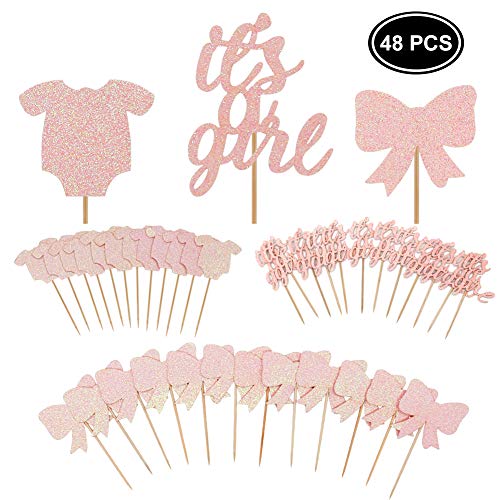 Tajiaa 48 Pcs Cupcake Toppers Baby Jumpsuits Cupcake Picks For B