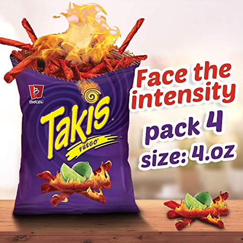 Takis Fuego Hot Chili Pepper &Amp; Lime Tortilla Chips, 4Oz Bag 2-P Takis Fuego Hot Chili Pepper &Amp; Lime Tortilla Chips, 4Oz Bag 2-P