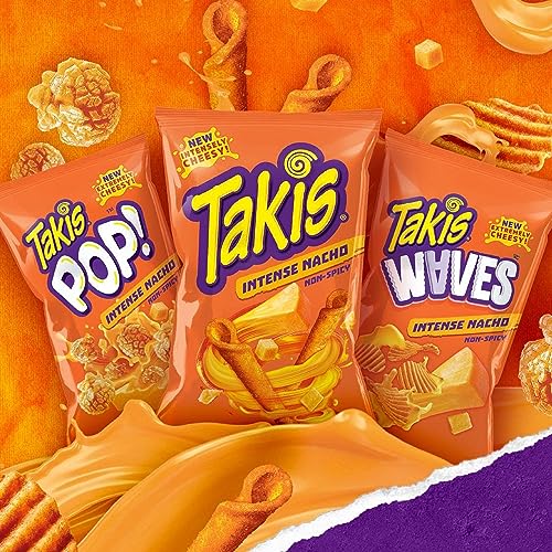 Takis Intense Nacho 17 oz Fiesta Size Bag, Cheese Flavored Non-S... Takis Intense Nacho 17 oz Fiesta Size Bag, Cheese Flavored Non-S...