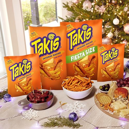 Takis Intense Nacho 17 oz Fiesta Size Bag, Cheese Flavored Non-S... Takis Intense Nacho 17 oz Fiesta Size Bag, Cheese Flavored Non-S...