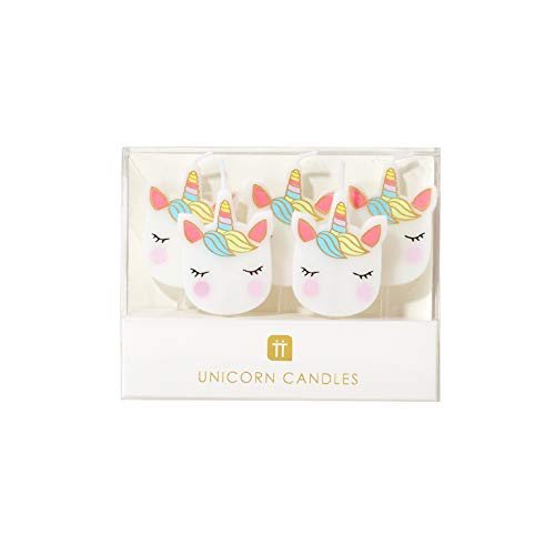 Talking Tables Shaped Candles 5Pk, Unicorn Party Supplies Birthd
