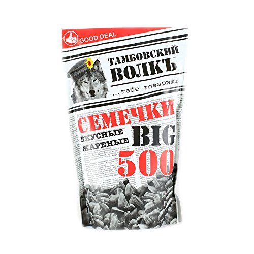 Tambovskiy Volk Sunflower Seeds Roasted Unsalted 17.6Oz/500G