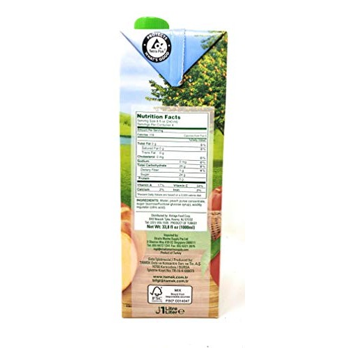 Tamek Peach Nectar Juice Drink 2 Pack, Total Of 67.6Fl.Oz