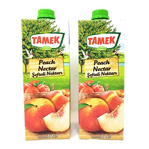Tamek Peach Nectar Juice Drink 2 Pack, Total Of 67.6Fl.Oz
