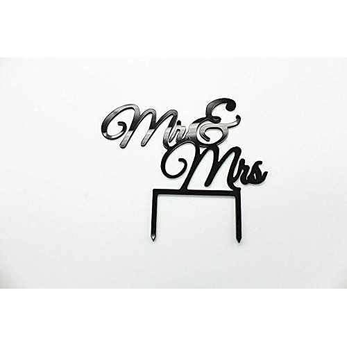 Party Decoration Black Classic Mr &Amp; Mrs Acrylic Cake Toppers