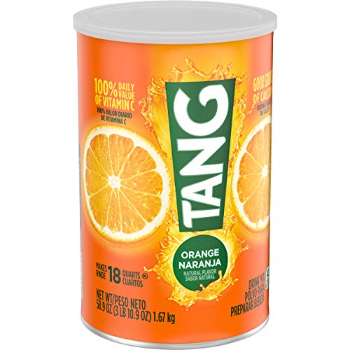 Tang Jumbo Orange Drink Mix, 58.9 Oz Canisters Pack Of 2