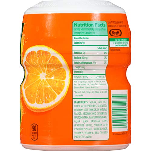 Tang Orange Powdered Drink Mix, Makes 6 Quarts 20Oz Canister, P