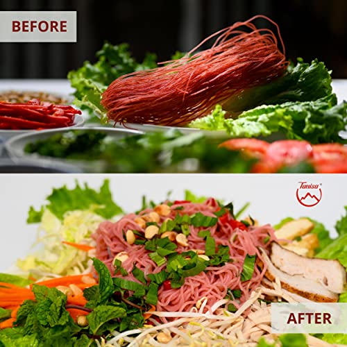 Tanisa Vermicelli Rice Noodles With Pink Beetroot Natural Color,