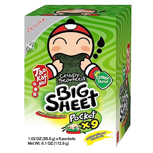 Big Sheet Crispy Seaweed Snacks by Tao Kae Noi, Crunchy Seaweed ...