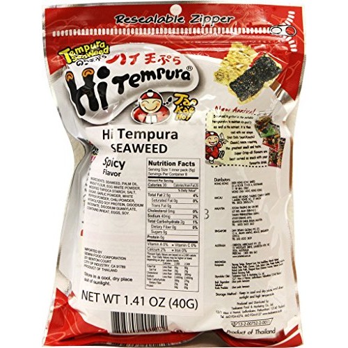 Hi Tempura Tempura Seaweed Spicy Flavor - 1.41oz Pack of 6