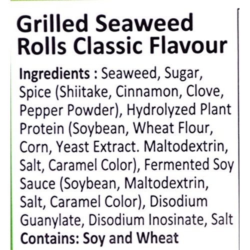 Tao Kae Noi Big Roll Grilled Seaweed Roll 9 Packets Per Box, 32