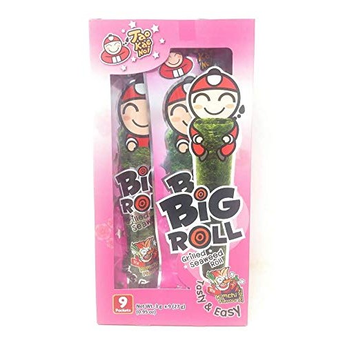 Tao Kae Noi Big Roll Grilled Seaweed Roll Kimchi Flavored 27G, 3