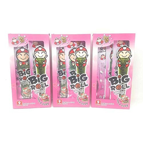 Tao Kae Noi Big Roll Grilled Seaweed Roll Kimchi Flavored 27G, 3