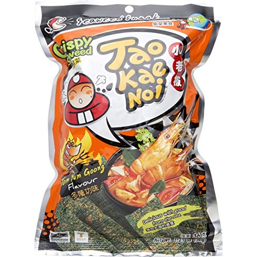 Tao Kae Noi Crispy Seaweed Tom Yum Goong, 1.27 Oz Pack Of 6
