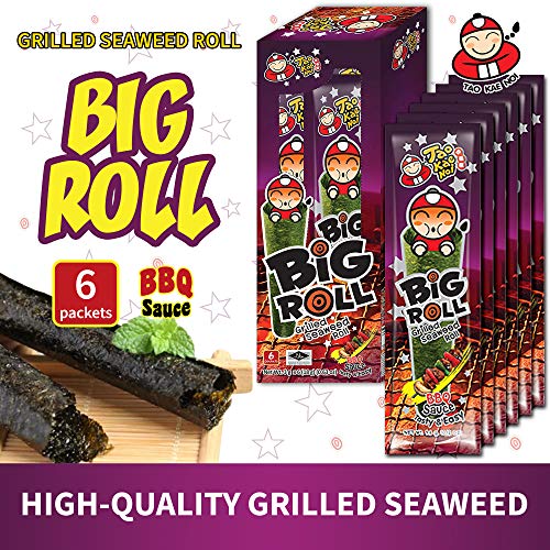 Tao Kae Noi Grilled Seaweed Big Roll Bbq Sauce Flavour, 6 X 3 G