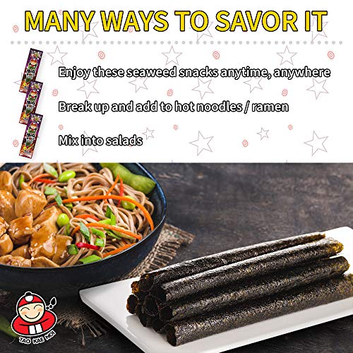 Tao Kae Noi Grilled Seaweed Big Roll Bbq Sauce Flavour, 6 X 3 G