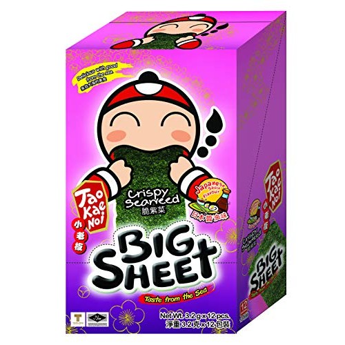 Tao Kae Noi Seaweed Snack Big Sheet 3.2G Crispy Seaweed Japanese