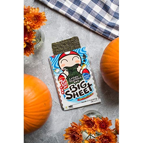 Tao Kae Noi Seaweed Snack Seafood Flavor Big Sheets 3.2G Crispy