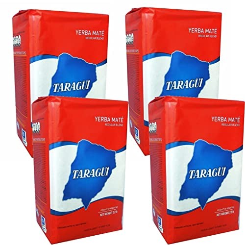 Taragui Yerba Mate con tallos 1 kg 2,2 lb 4 unidades