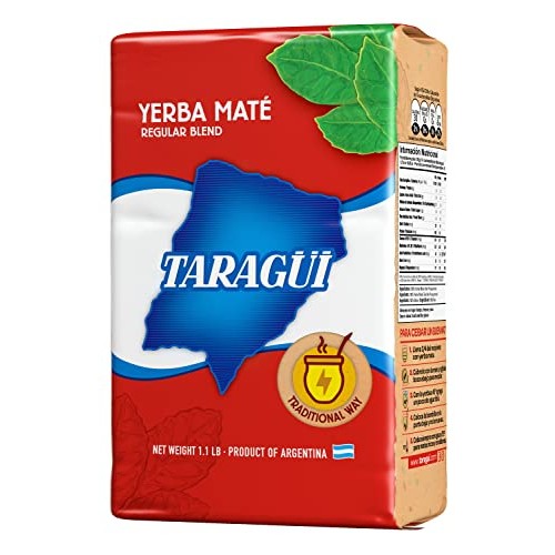 Taragüi Yerba Mate with Stems, 500 gr - 1.1 lbs Red Pack