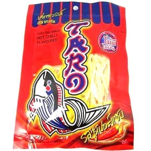 Taro Fish Snack Bbq, Hot Chili, Spicy Thai Food No Fat High Prot