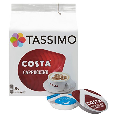 Tassimo Costa Cappuccino 16 Discs, 8 Servings Pack Of 5, Total