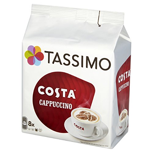Tassimo Costa Cappuccino 16 Discs, 8 Servings Pack Of 5, Total