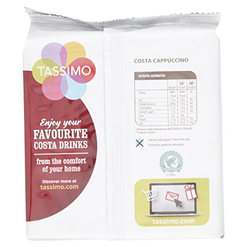 Tassimo Costa Cappuccino 16 Discs, 8 Servings Pack Of 5, Total