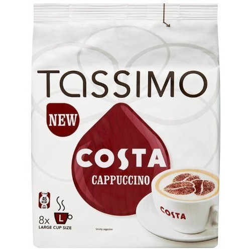 Tassimo Costa Cappuccino 16 T Discs, Large Cup Size 8 Servings