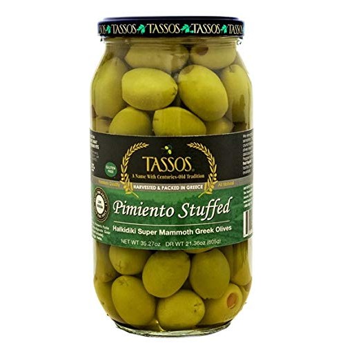 Tassos Pimiento Stuffed Mammoth Olives 35.27 Oz