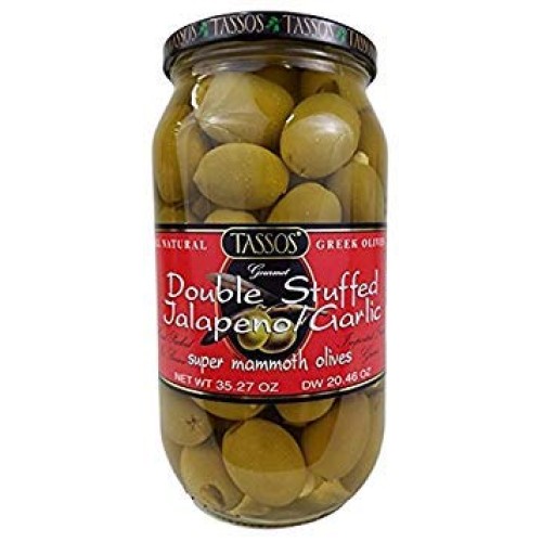 4 Pack Of Tassos All Natural Double Stuffed Jalapeno And Garlic