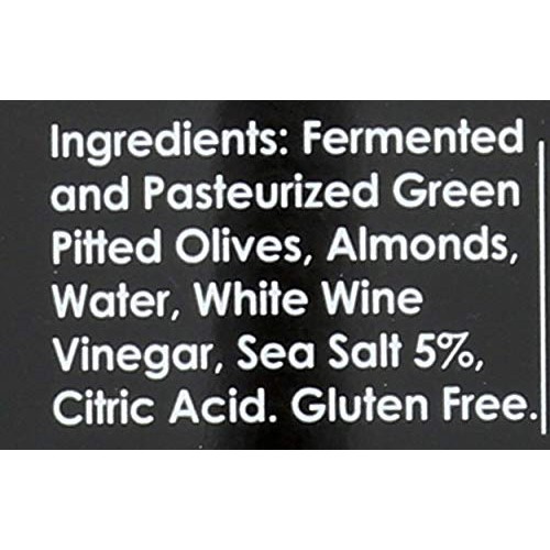 Tassos: In Sea Salt Brine Stuffed Almond Evian Olives, 13.10 Ounce