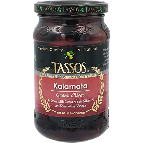 Tassos Kalamata Greek Olives, In Brine With Extra Virgin Olive O