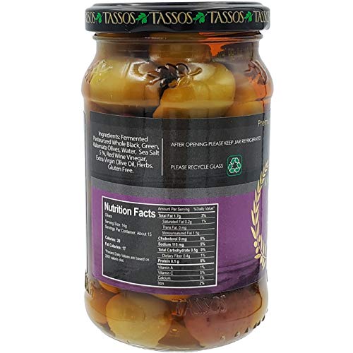 Tassos Mediterranean Medley Mix Green Olives, In Brine With Extr