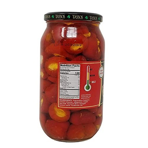 Tassos Papandoro Peppers Stuffed with Cream Cheese & Jalapeno 34...