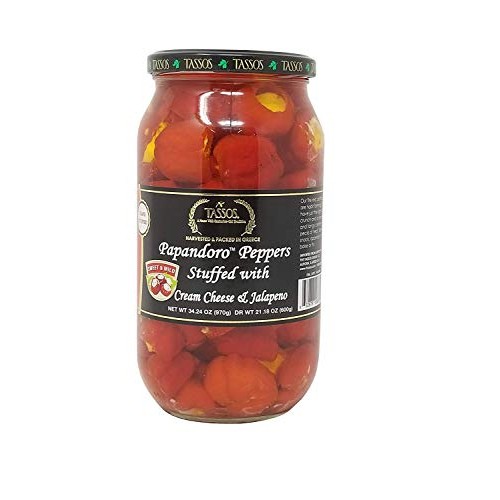 Tassos Papandoro Peppers Stuffed with Cream Cheese & Jalapeno 34...