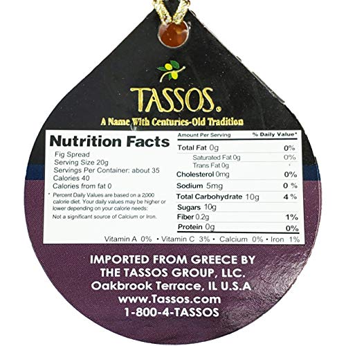 Tassos Traditional Greek Fig Preserve Spread 1 Jar