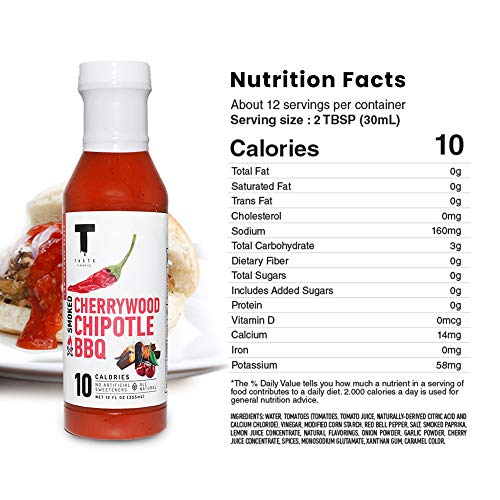 Taste Cherrywood Chipotle Bbq Sauce – 10 Calories Per Serving, A
