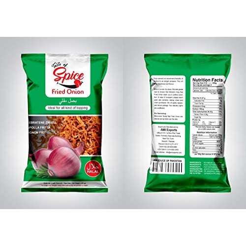 Taste Of Spice Fresh &Amp; Crispy Fried Onions - 100% Organic, Vegan
