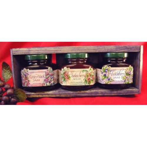 Jam &Amp; Jelly 3 Different 5Oz Jar Handcrafted Gift Crate, This Set