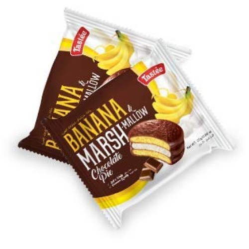 Tastee Banana & Marshmallow Chocolate Pie 25g, 3 Pack Banana