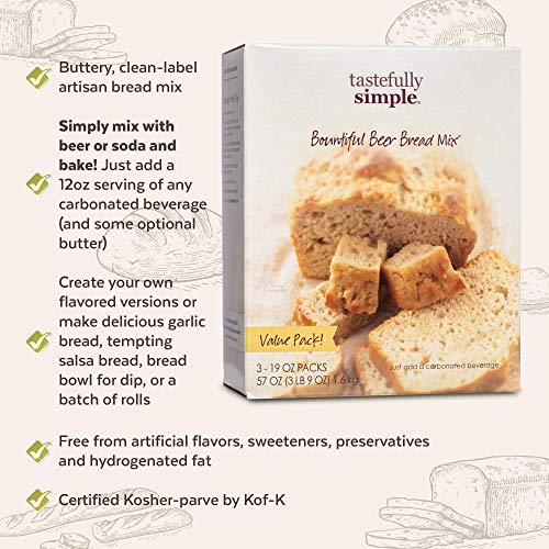 Tastefully Simple Bountiful Beer Bread Mix - Incredibly Easy To