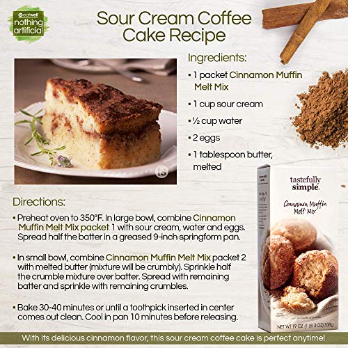 Tastefully Simple Cinnamon Muffin Melt Mix - Great Base For Coff