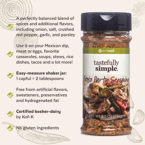 Tastefully Simple Fiesta Party Mexican Seasoning, No Msg, Great
